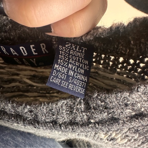 Vintage Trader Bay Snowflake Winter Ski Crewneck Sweater Mens Size 2X - Picture 7 of 8